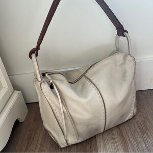 The Sak Cream and Brown Shoulder Bag